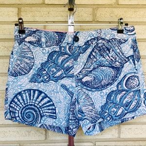 Lilly Pulitzer Callahan Stuffed Shells Zip Up Shorts Size 8